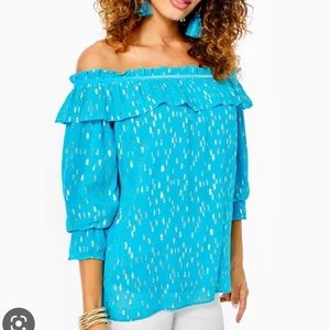 NWT XS Lilly Pulitzer Ceecee Off-The-Shoulder top